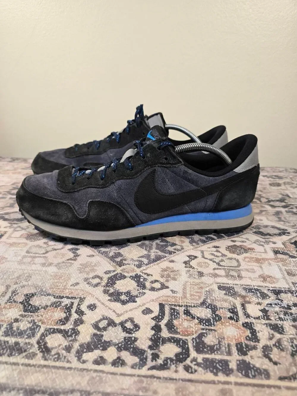 Nike Air Pegasus 83 Shoes Sneakers DX3738-400 Premium Black Navy Blue Men's 12
